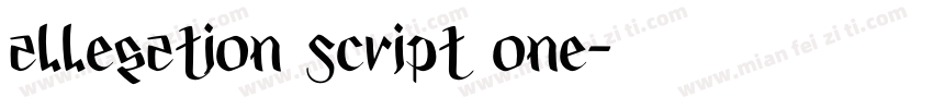 allegation script one字体转换